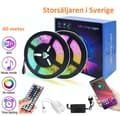 Miniatyrbild 1 av 7: Flexibel 40m RGB LED-list / Ljusslinga / LED-Strip Bluetooth APP