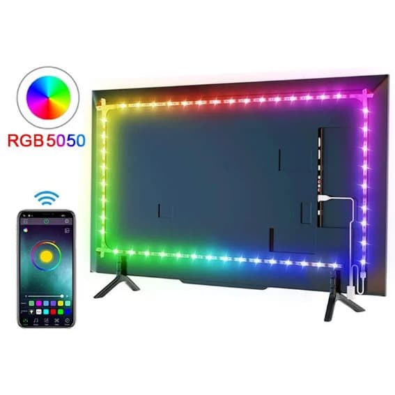 Farvede RGB 5050 Led Strip til TV -15M