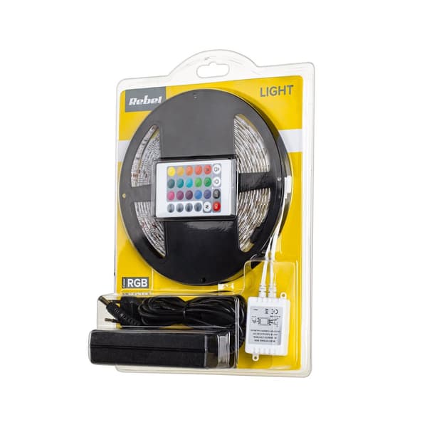 LED-valaistussarja (RGB LED-nauha, väriohjain, virtalähde)