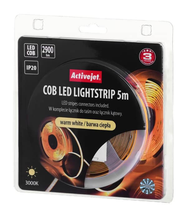 COB LED strip 5m, varm farve IP20