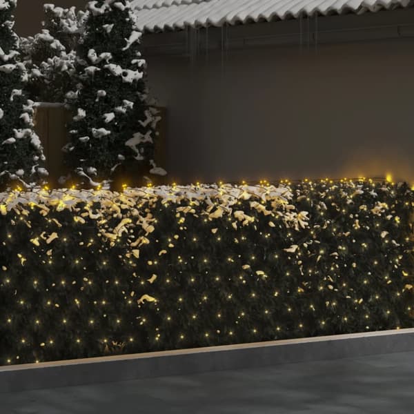 The Living Store lysnet 3x2 m 204 LED'er inde/ude varmt hvidt lys -  Lyskæder & lysbånd