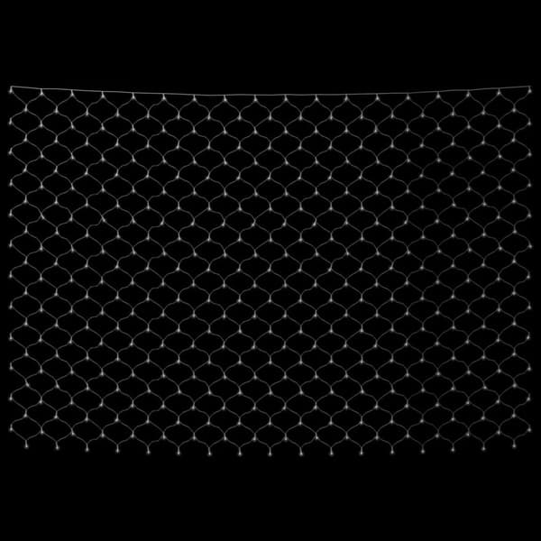 The Living Store lysnet 3x2 m 204 LED'er inde/ude koldt hvidt lys -  Lyskæder & lysbånd