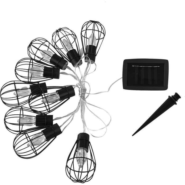 Keny solcellsburgarland - LUMIJARDIN - 10 LED-lampor - 3,8 m - Utomhus