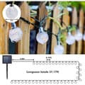 Miniatyrbild 2 av 4: 9.5M 50 LED vattentäta solslingor, 8 lägen utomhussolljus för trädgård, uteplats, fester (flerfärgad)
