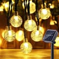 Miniatyrbild 1 av 4: 9,5M 50 LED vattentäta solslingor, 8 lägen utomhussolljus för trädgård, uteplats, fester (varmvitt)