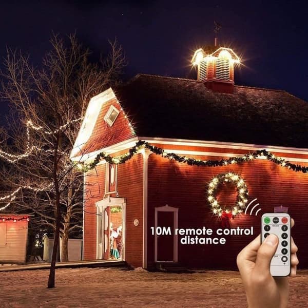 20M 200LED batteridrivna ljusslingor, för inomhus/utomhus/jul/bröllop och uteplats vattentät IP67