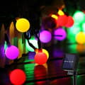 Miniatyrbild 1 av 4: Solar Light Garland - Hemträdgårdsfestivaldekoration - 50 flerfärgade LED-bollar