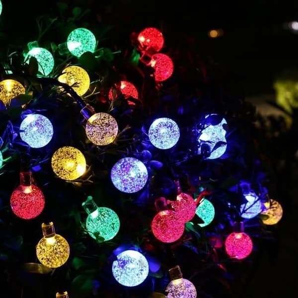 Solar Garland - Flerfärgad - 6,5M - 30LED - IP65 Vattentät - 8 ljuslägen