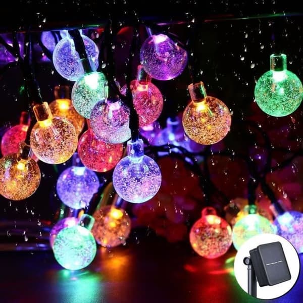 Solar Garland - Flerfärgad - 6,5M - 30LED - IP65 Vattentät - 8 ljuslägen