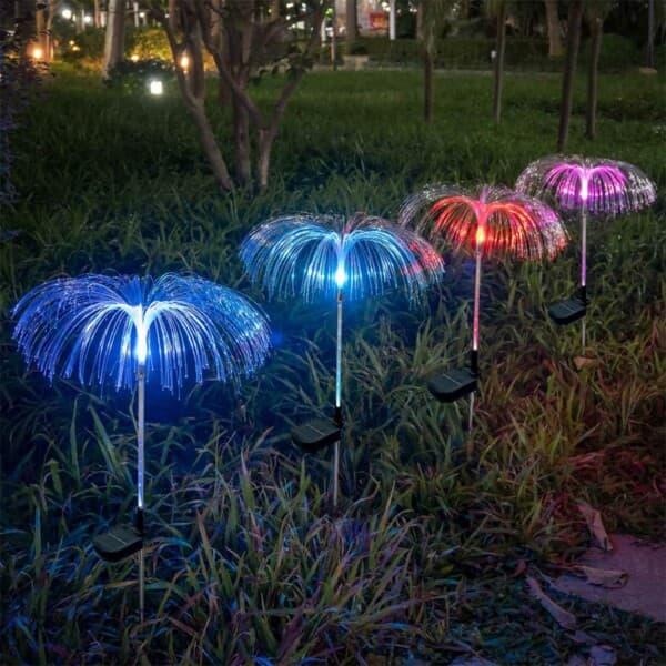 2-pakkainen Avatar-aurinkolamppu RGB-meduusa-meduusa-puutarhavalaistus maastoon