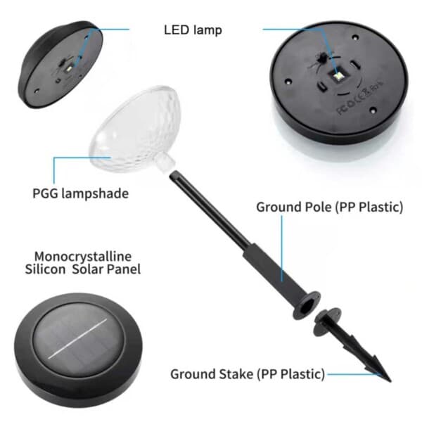 2 Pack Solar Cell Ground Spear RGB