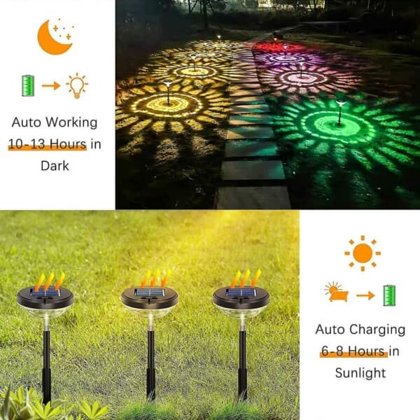 2 Pack Solar Cell Ground Spear RGB