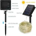 Miniatyrbild 5 av 5: Outdoor Solar Light Garland - 22M, 200 LED, färgglad - 8 lägen dekoration för trädgård, bröllop, fest, terrass, balkong