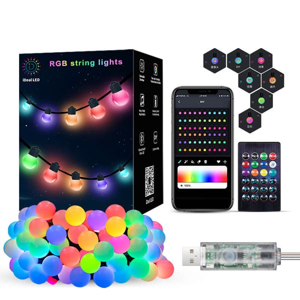 INF 10 m 50 LED-ulkovalot sovellusohjauksella 0