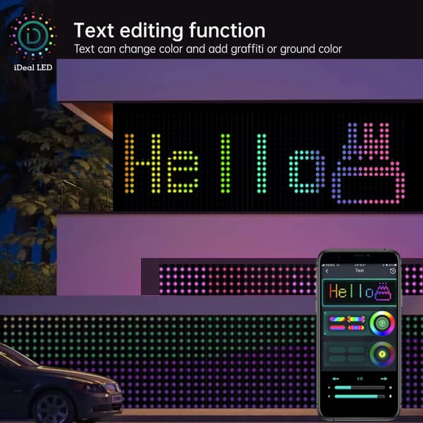 INF Smart LED-gardinlys, RGB farverige punktkontrollerede læderledningslys-USB