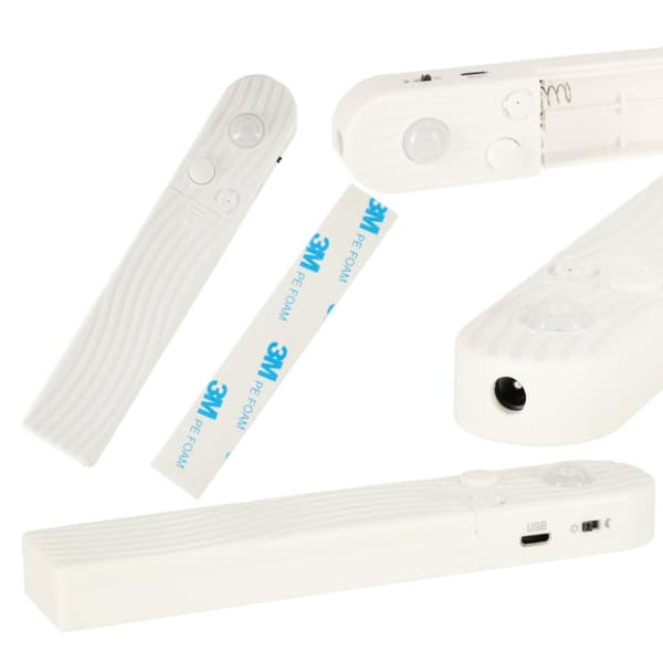 Vattentät LED-remsa, batteridriven, USB-rörelsesensor, 1M 59LED kallvit