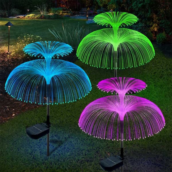 4-Pack Solcell Trädgårdsbelysning med Markspjut RGB