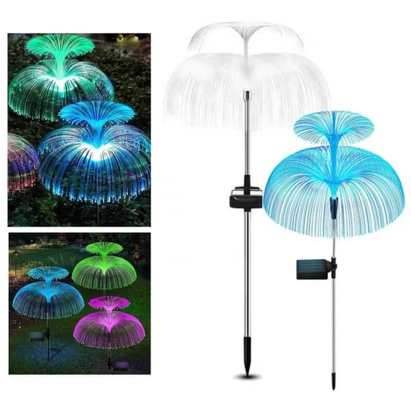 4-pakkainen aurinkopuutarhavalaistus Ground Spear RGB:llä