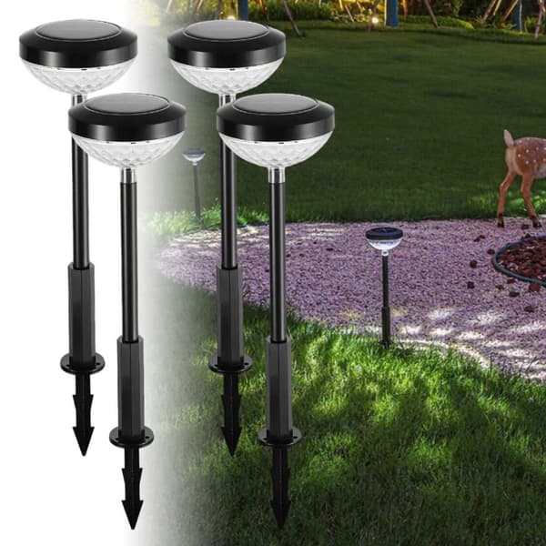 4-Pack Solcellslampor med Markspjut Trädgårdsbelysning