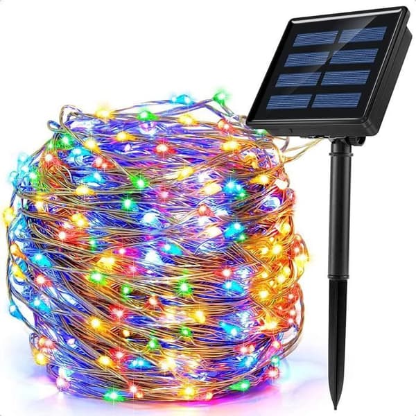 Solar String Lights Outdoor, 200LED 8Modes 22M Jul Solar Light Dekoration IP65 Vattentät utomhus Solar Lampa