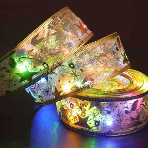 Juletrebelysning RGB Lyssnor | Flerfarget julelys | For pakker og juletre | Batteridrevet