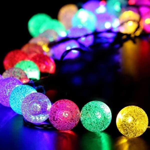 Solar Light Garland 100 LED, 12 m vattentät flexibel trådbelysningsdekoration för hem, trädgårdsfärgad