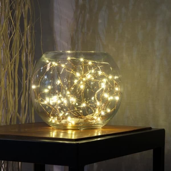 3M 30LED silver knappdriven koppartråd minigirlander lyser upp dig