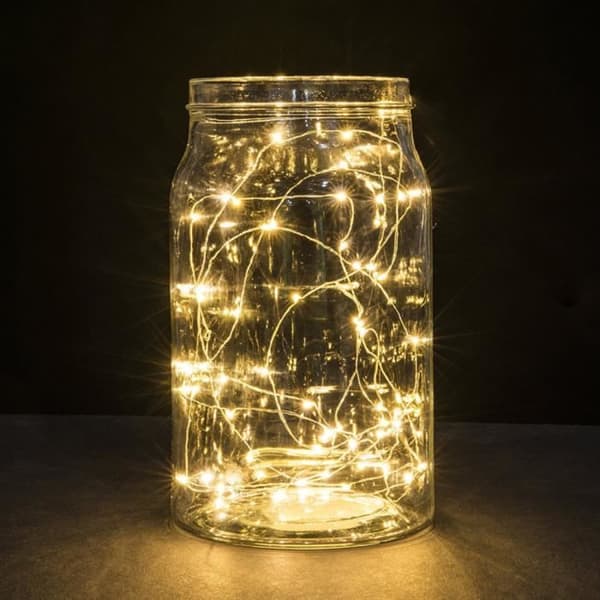 3M 30LED silver knappdriven koppartråd minigirlander lyser upp dig