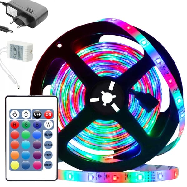 Led-tejp 3528 rgb 4,5m vattentät fjärrkontrollset