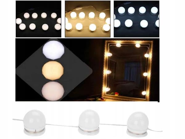 10kpl LED-valoja Meikkipeili Meikkipöytä - Kiinnitä peilin ympärille