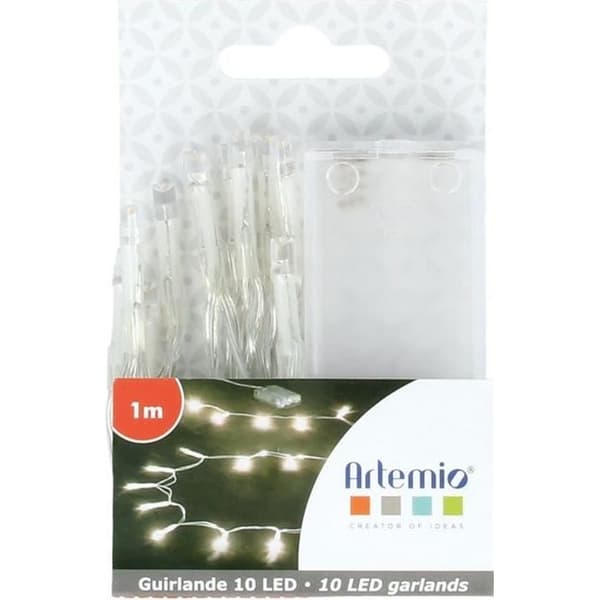 Vit LED-ljusgirlang 1m - Artémio {färg}