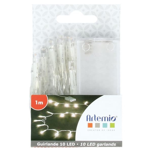 Vit LED-ljusgirlang 1m - Artémio {färg}