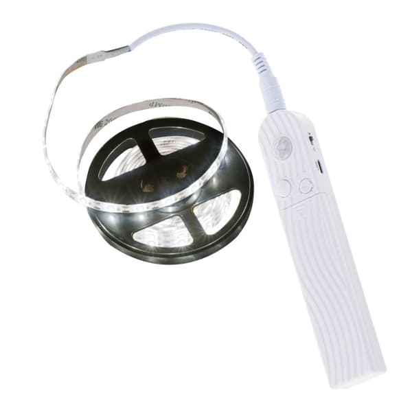 Paristokäyttöinen LED-nauha USB-liiketunnistin 2M viileä valkoinen