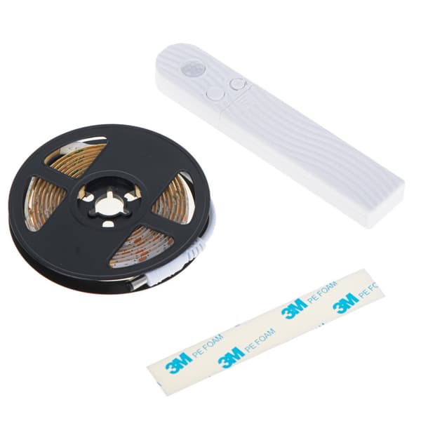 Paristokäyttöinen LED-nauha USB-liiketunnistin 2M viileä valkoinen