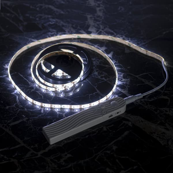 Paristokäyttöinen LED-nauha USB-liiketunnistin 2M viileä valkoinen