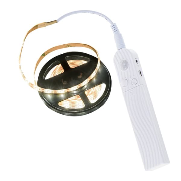 Batteridriven LED-remsa USB-rörelsesensor 2M varmvit