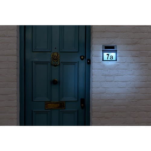 Husnummer med Solceller Led Belysning