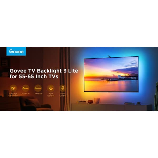 Govee TV Backlight 3 Lite -LED-ljusslinga för 55 - 65" tv-apparater