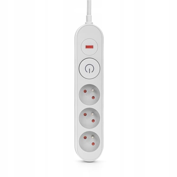 POWER STRIP SURGE SUOJAUS 3 pistorasioita 5m HARMAA 500cm