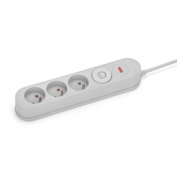 POWER STRIP SURGE SUOJAUS 3 pistorasioita 5m HARMAA 500cm
