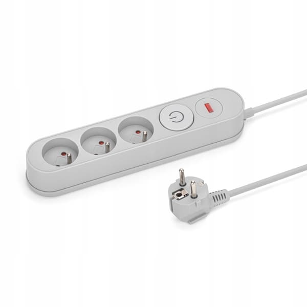 POWER STRIP SURGE SUOJAUS 3 pistorasioita 5m HARMAA 500cm