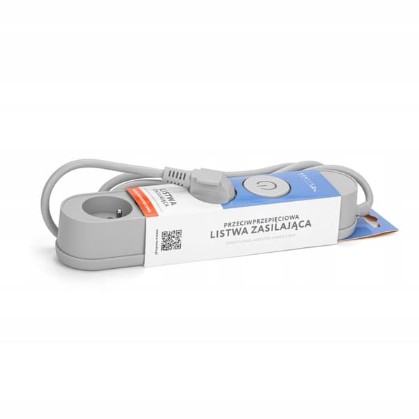 POWER STRIP SURGE SUOJAUS 3 pistorasioita 5m HARMAA 500cm