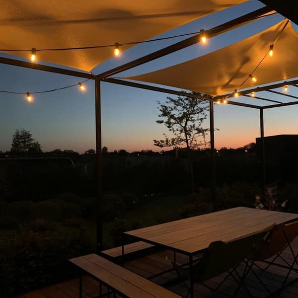 LY Sweden Premium String Light Utendørs Flat Kabel - 10m til 100m med utskiftbare E27-lys