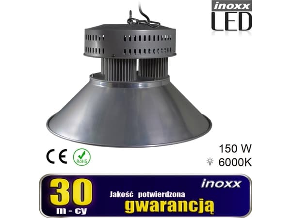 Nvox LED industrilampa 150w high bay cob 6000k cold 13 500lm