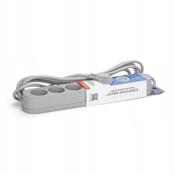 POWER STRIP SURGE SUOJAUS 5 ULOSULOSSA 1,5 m HARMAA