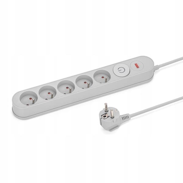 POWER STRIP SURGE SUOJAUS 5 ULOSULOSSA 1,5 m HARMAA