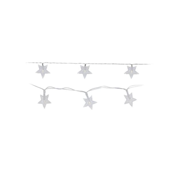Starlight kedja - Märke - 10 varmvita lysdioder - Trådlös - Batterilåda