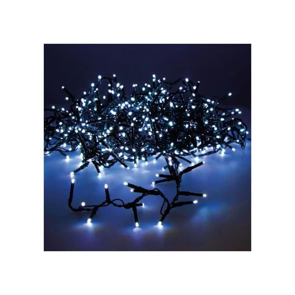 Kompakt grön-blå blinkande LED Garland 750 lysdioder - GENERISK - utomhus
