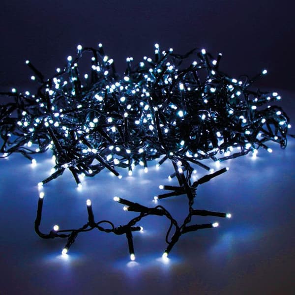 Kompakt grön-blå blinkande LED Garland 750 lysdioder - GENERISK - utomhus