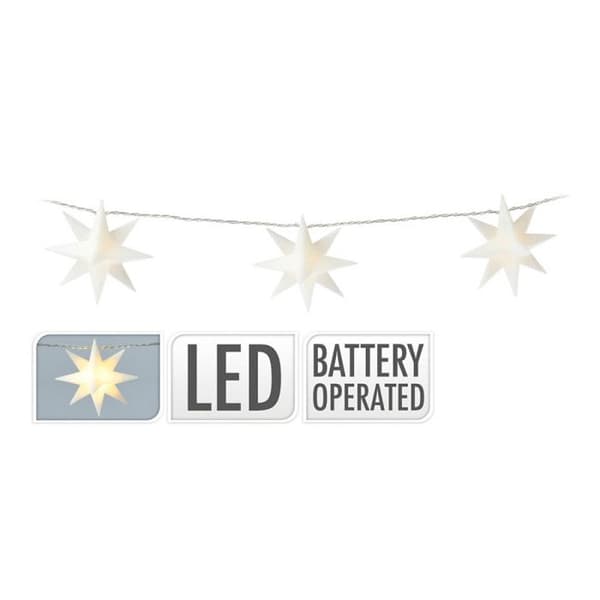 Star Garland 10 LEDs Varmvitt Ljus - GENERISK - Dekorativt - Vuxen